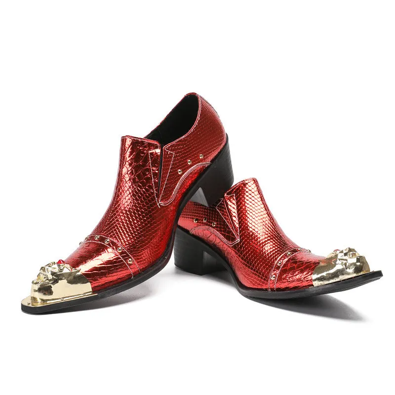 2024 new heightening leather shoes men's formal wear business cowhide high heels wedding groom shoes casual men's shoes large size shoes