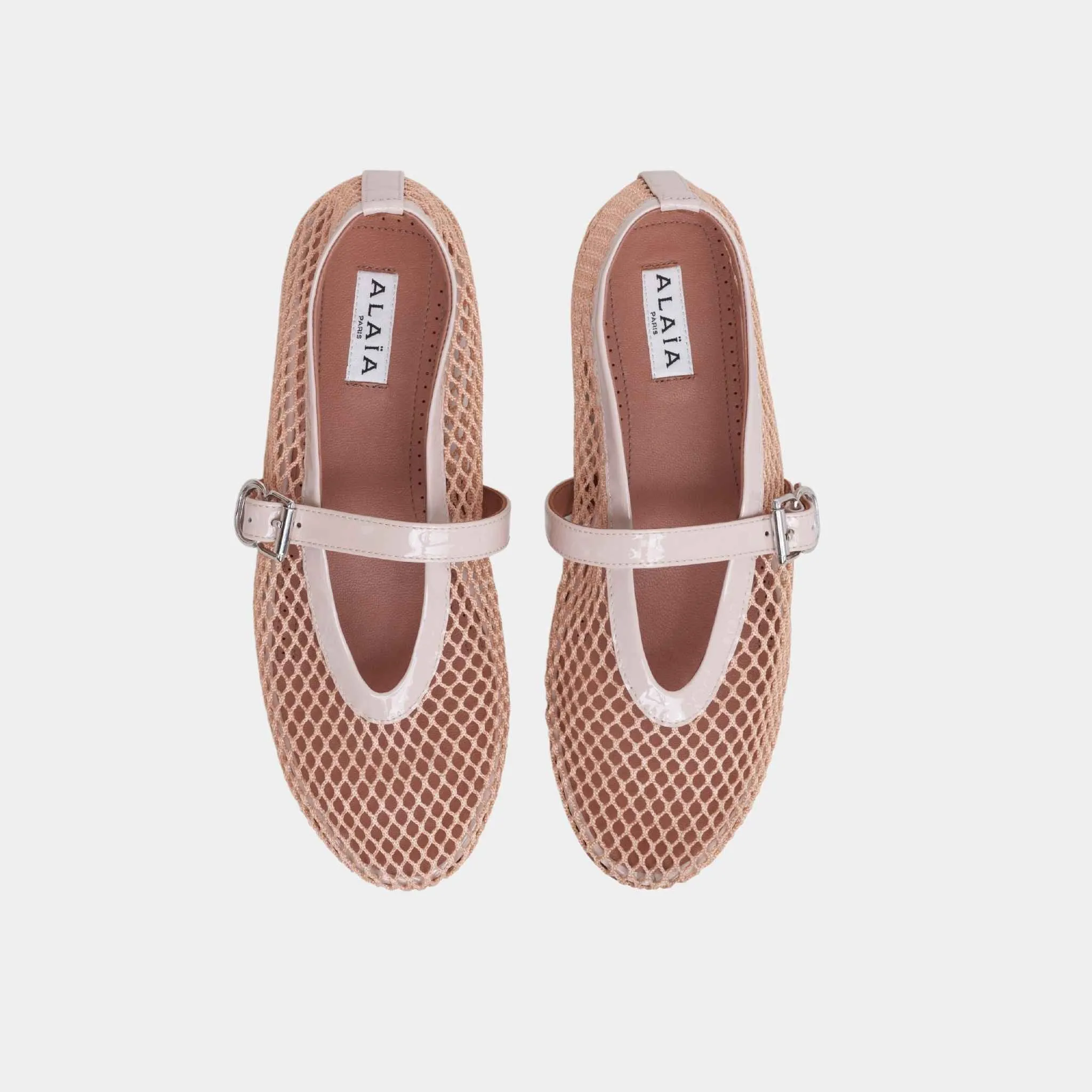 Alaia Ballet Flats In Fishnet