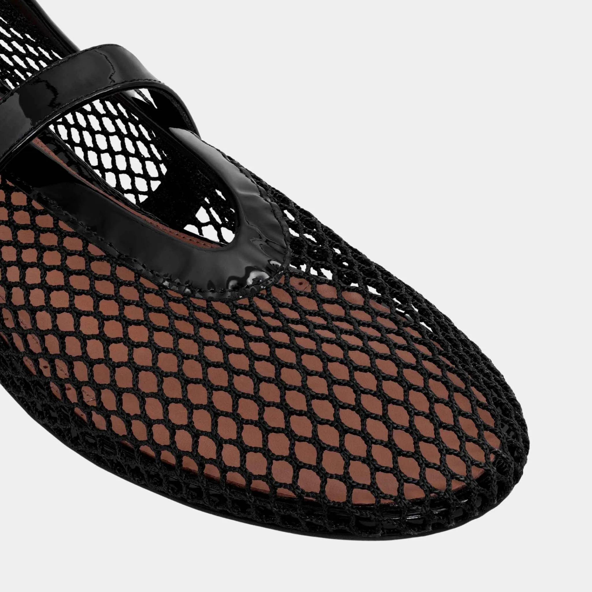 Alaia Ballet Flats In Fishnet