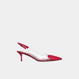 Alaia Le Cœur Slingbacks in Patent Lambskin