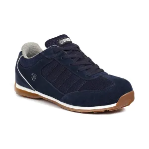 Apache Navy Suede Retro Safety Trainer