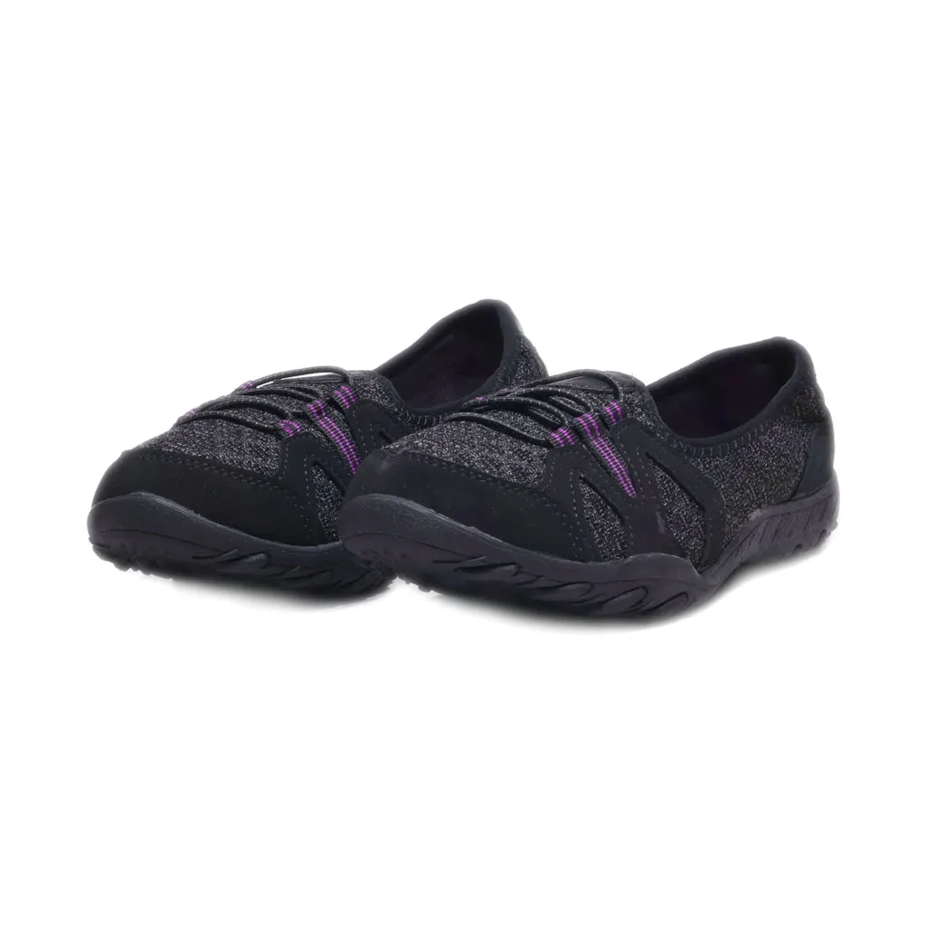 Athletic Bungee Sport Shoes Fabric Black Colour For Women