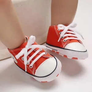 Baby/Toddler 's Orange Dotted Canvas Shoes Children's clothing wholesale