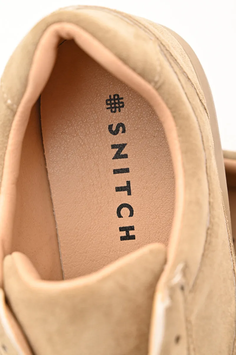 Beige Textured Canvas Shoes
