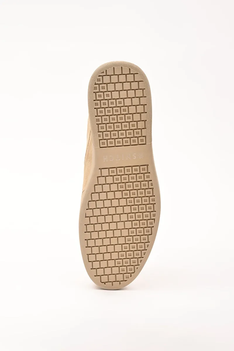 Beige Textured Canvas Shoes