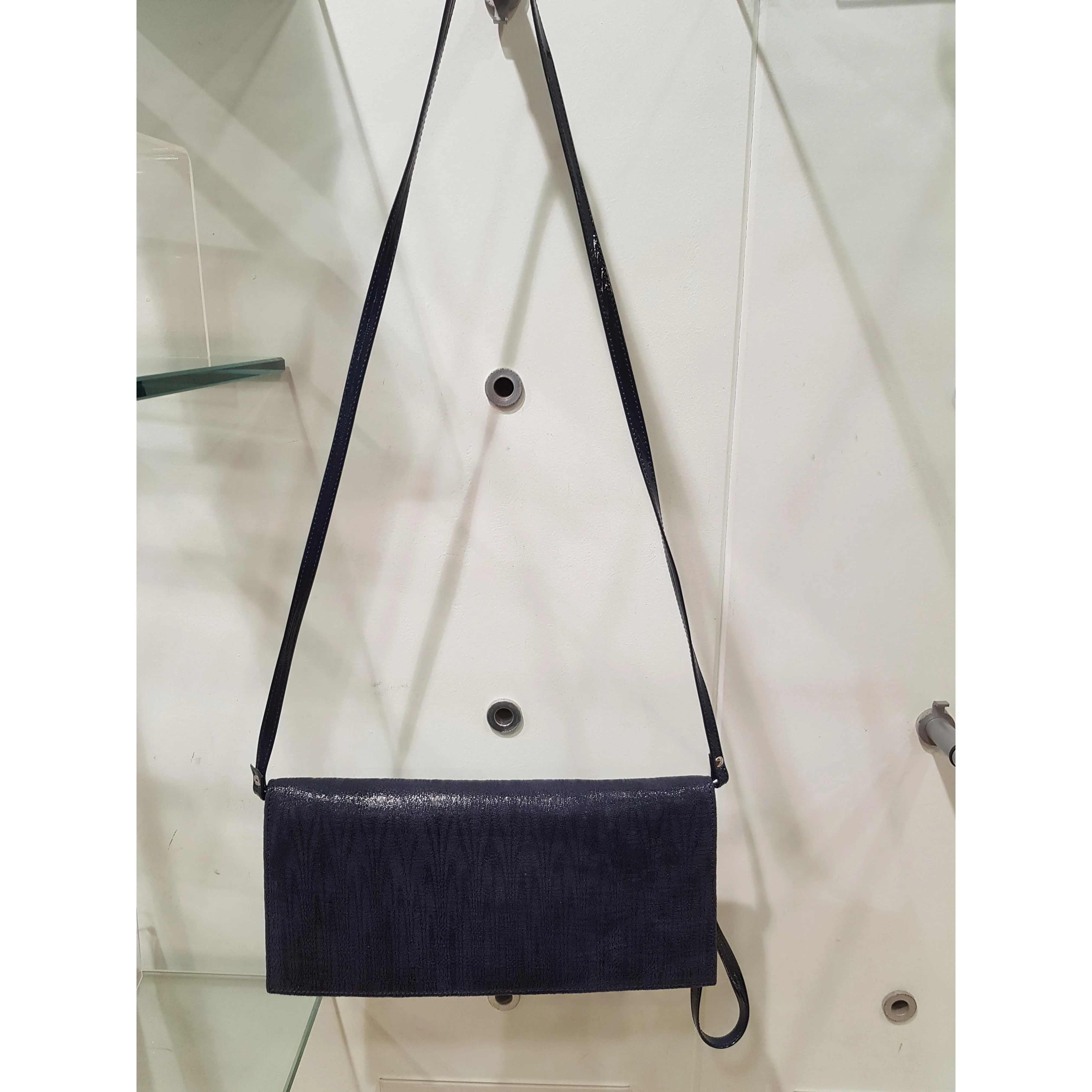 Bioeco NAVY SHIMMER Clutch Shoulder Bag To Match  court Shoe B002-1235