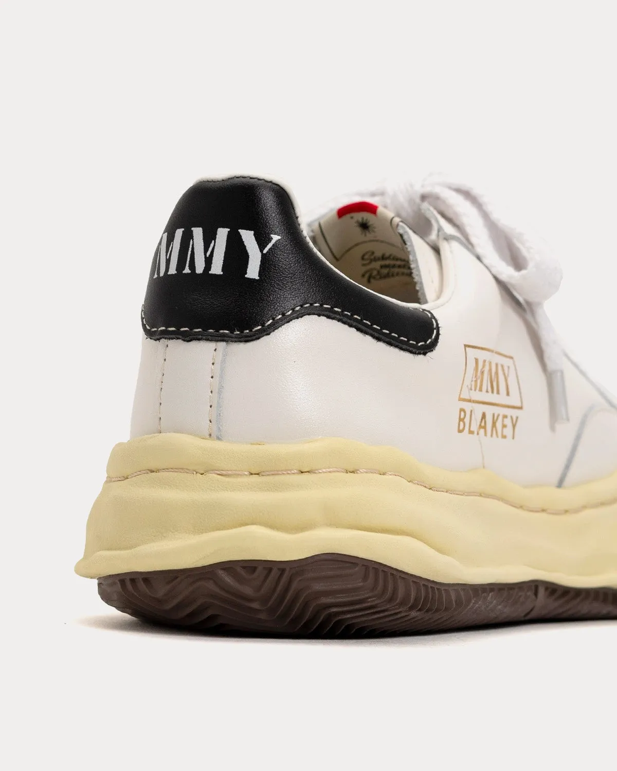 Blakey Vintage-Like OG Sole Leather White Low Top Sneakers