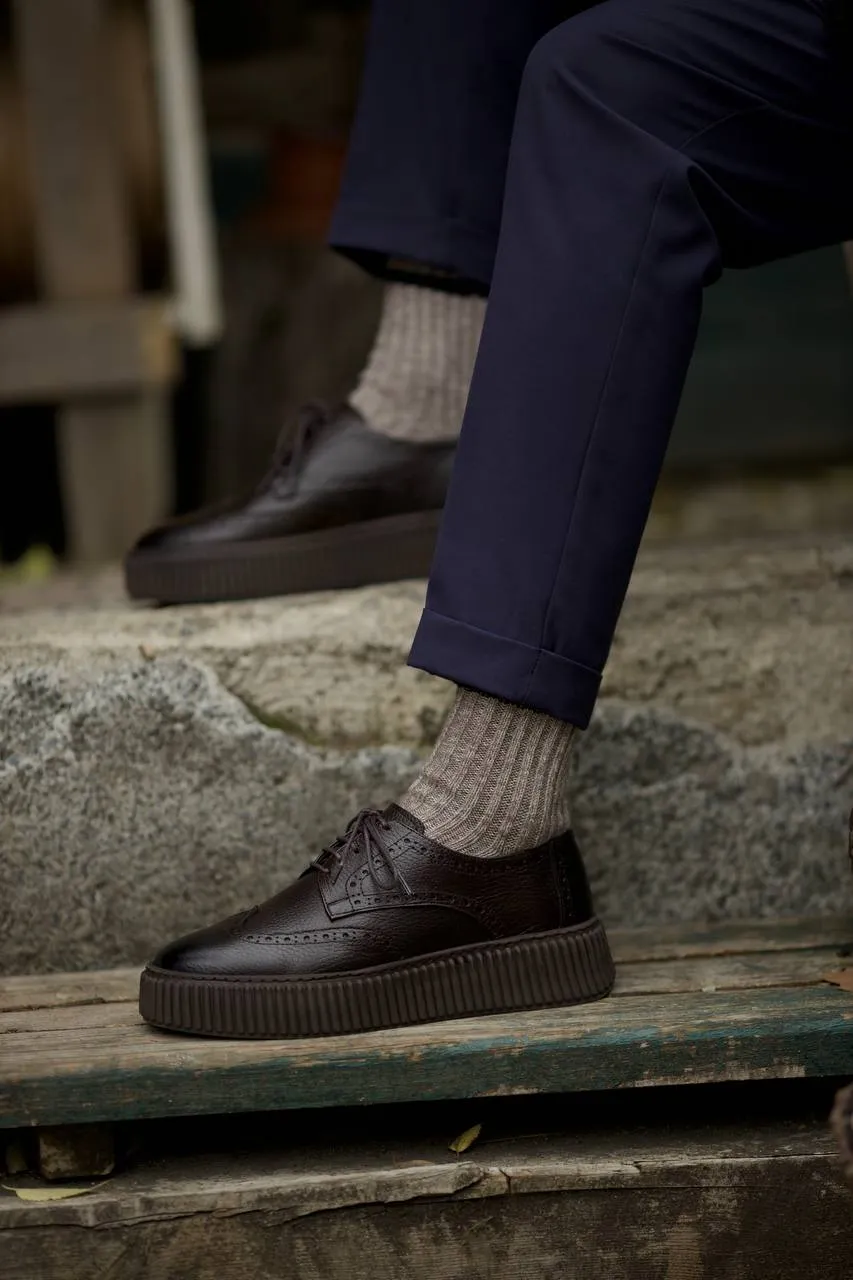 Brabion Aldo Leather Brown Shoes