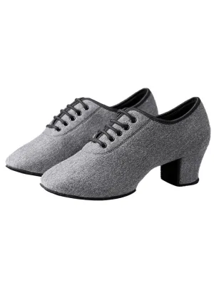 Breathable Indoor Professional Latin Dance Middle Heel Dance Shoes