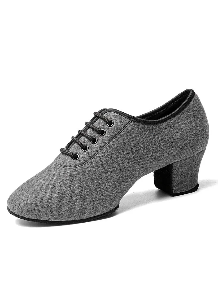 Breathable Indoor Professional Latin Dance Middle Heel Dance Shoes