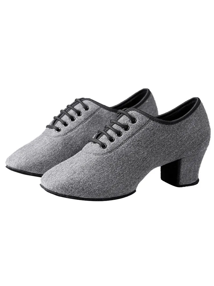 Breathable Indoor Professional Latin Dance Middle Heel Dance Shoes