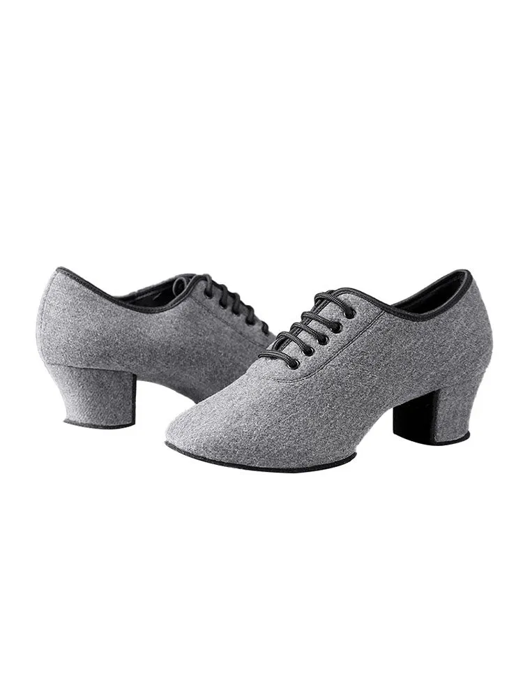 Breathable Indoor Professional Latin Dance Middle Heel Dance Shoes