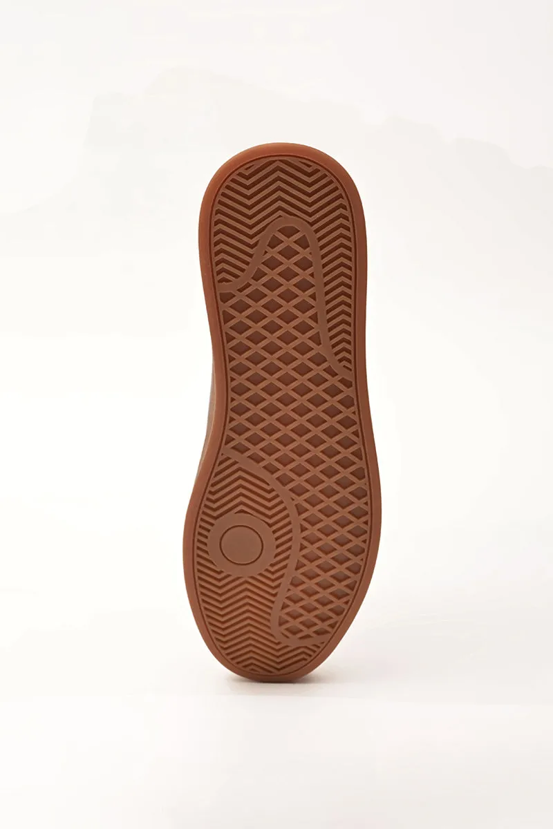 Brown Solid Sneakers