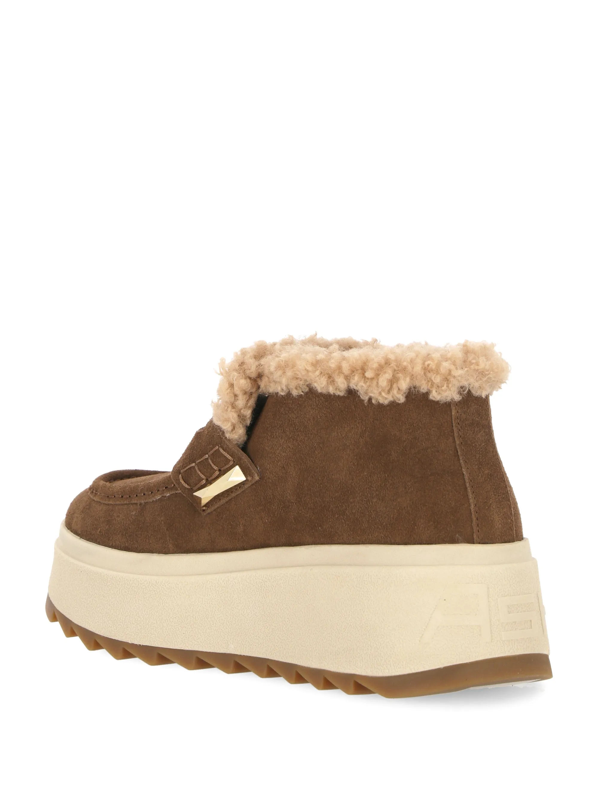 Chocolate Brown Suede Flatform Boots