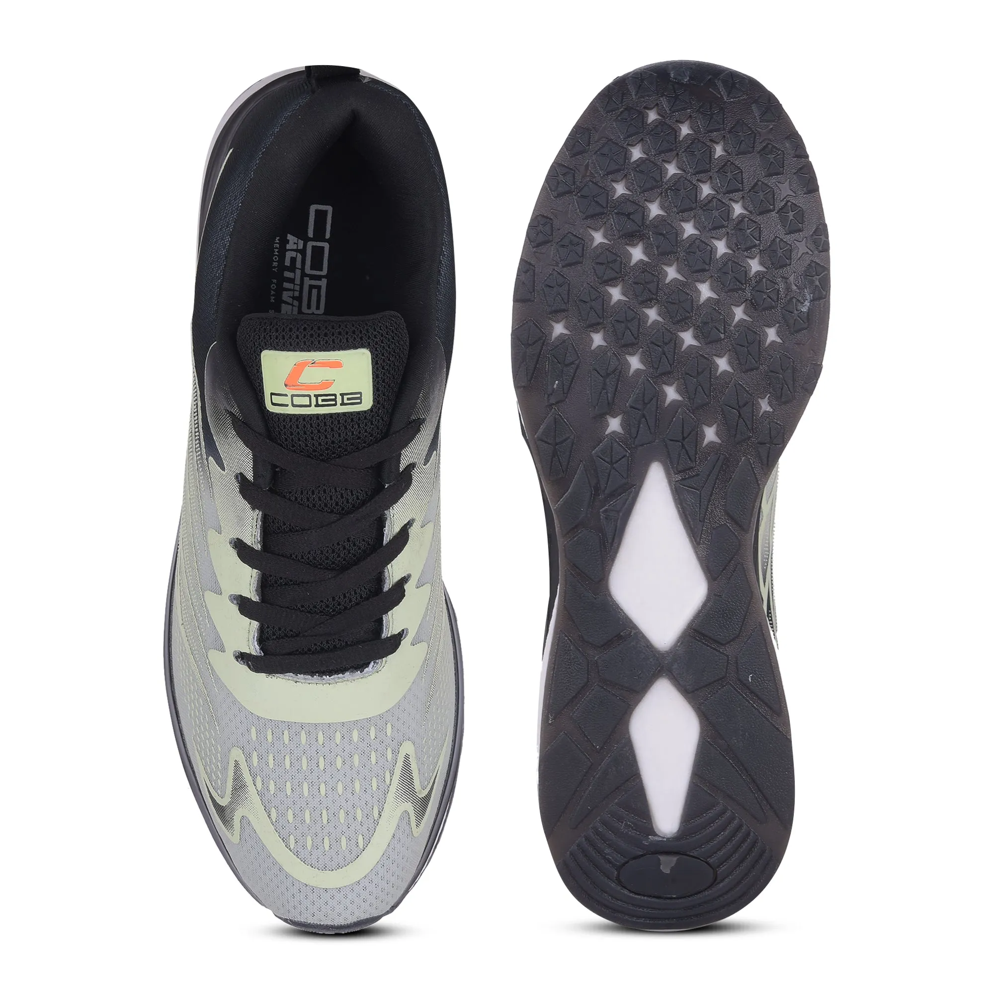 Cobb Tea Green Black Men's Running Shoes