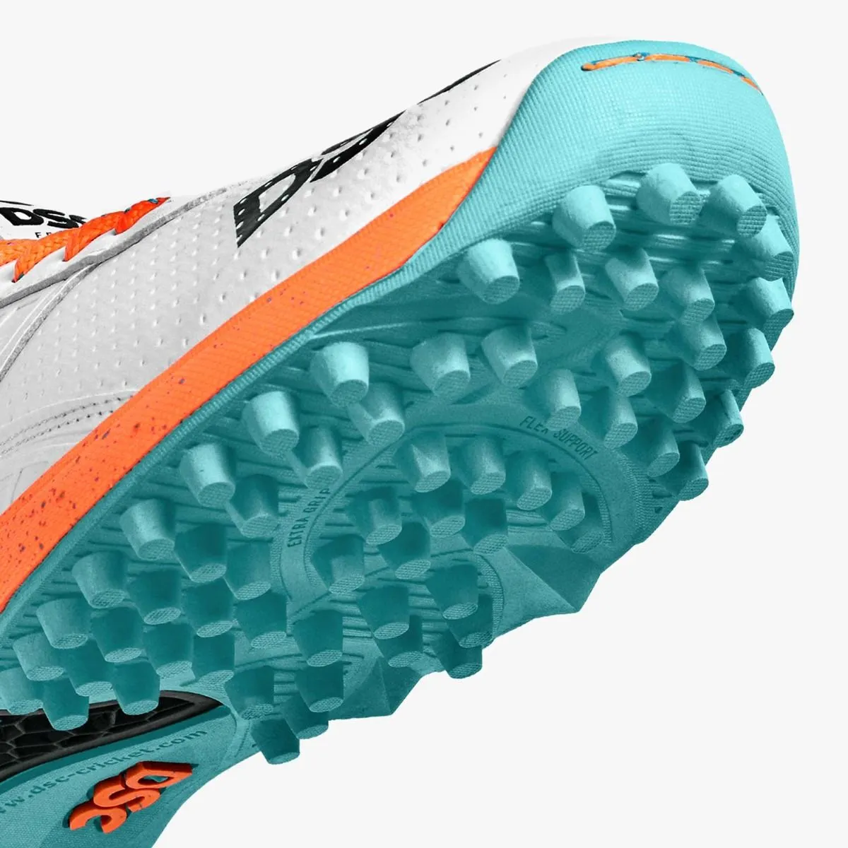 DSC Jaffa 22 Cricket Shoes (White/Blue/Orange)