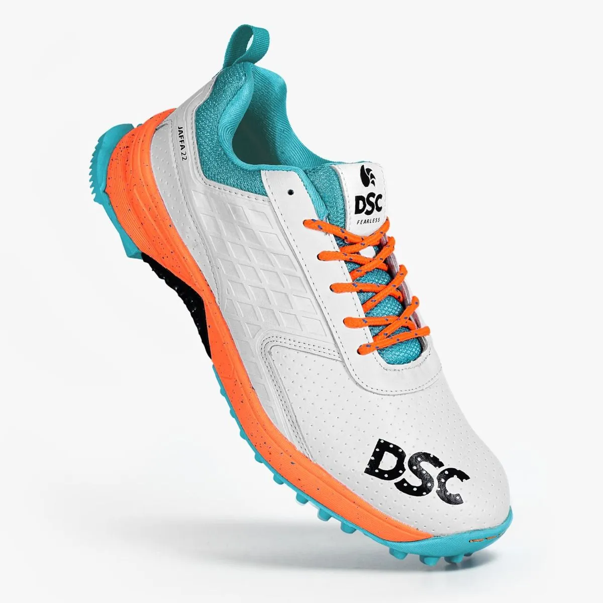 DSC Jaffa 22 Cricket Shoes (White/Blue/Orange)