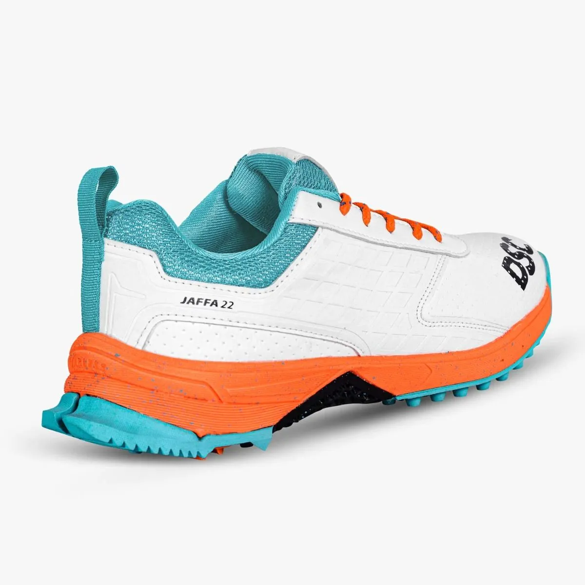 DSC Jaffa 22 Cricket Shoes (White/Blue/Orange)
