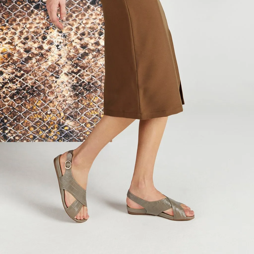 FRANKiE4 AMBER GREIGE CROC