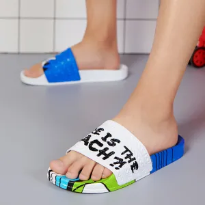 Graffiti Personality Casual Wear Men Slippers Shoes