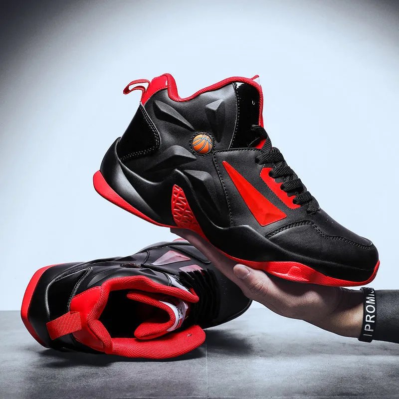 High-top men's shoes versatile sports lightweight soft-soled student basketball boots