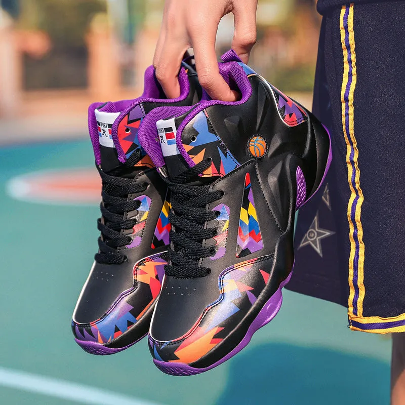 High-top men's shoes versatile sports lightweight soft-soled student basketball boots