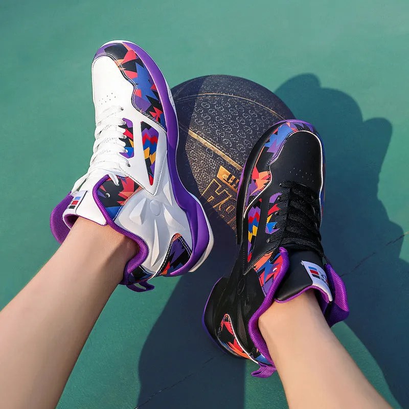 High-top men's shoes versatile sports lightweight soft-soled student basketball boots
