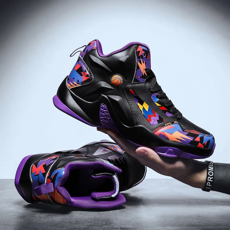 High-top men's shoes versatile sports lightweight soft-soled student basketball boots