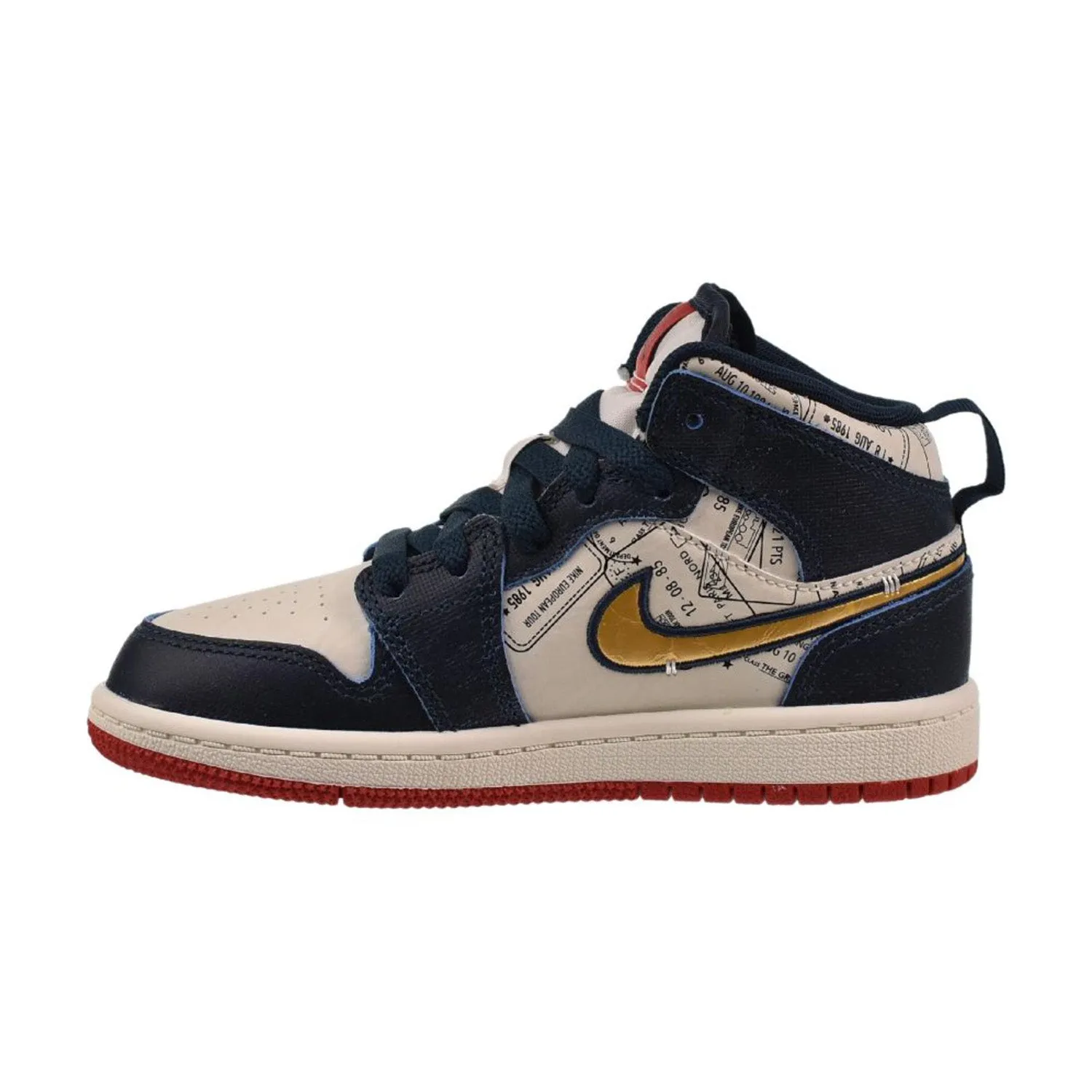 Jordan 1 Mid SE (PS) Little Kids' Shoes Armoury Navy-Pale Ivory