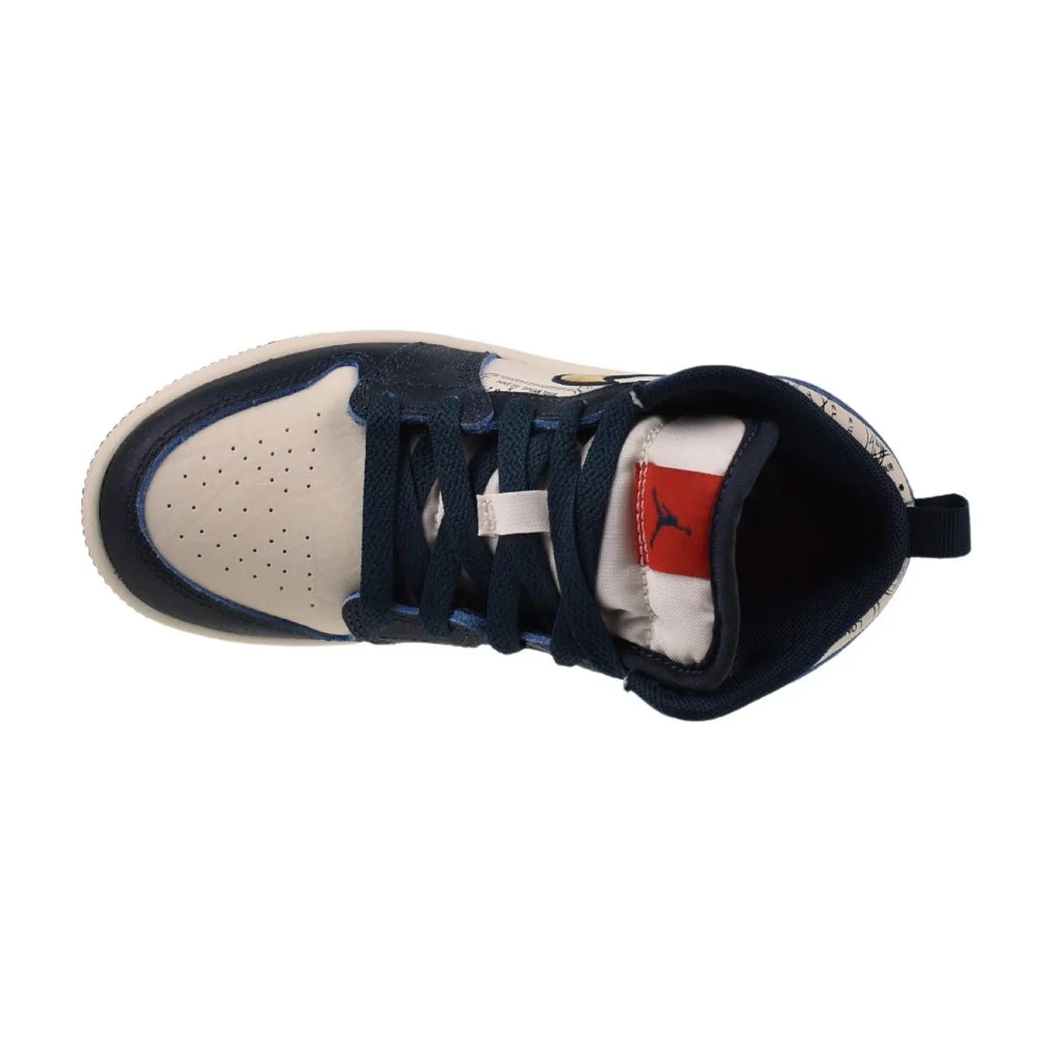 Jordan 1 Mid SE (PS) Little Kids' Shoes Armoury Navy-Pale Ivory