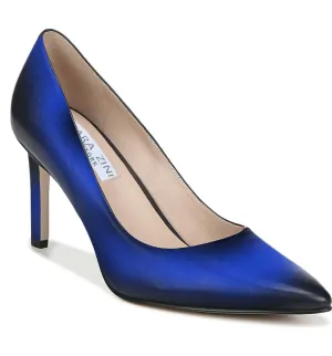 Kara Zini Handmade Slip-On  Women Blue Patina Pumps