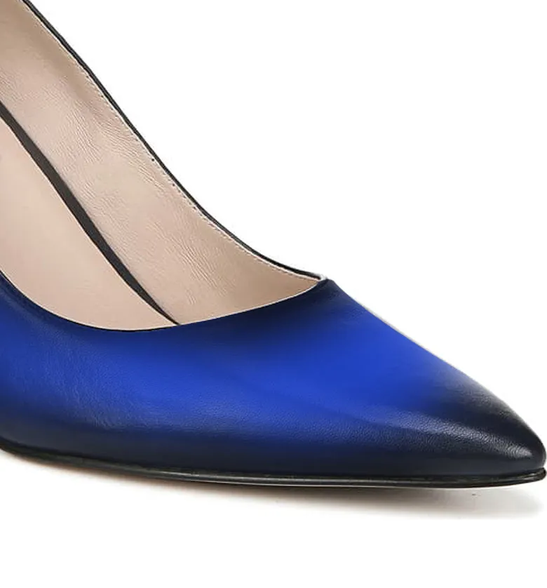 Kara Zini Handmade Slip-On  Women Blue Patina Pumps