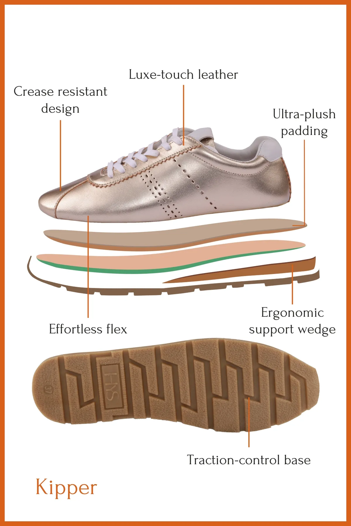 Kipper Sneakers - Gold