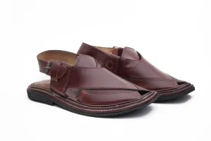 Leather Peshawari Tripple Sole Maroon