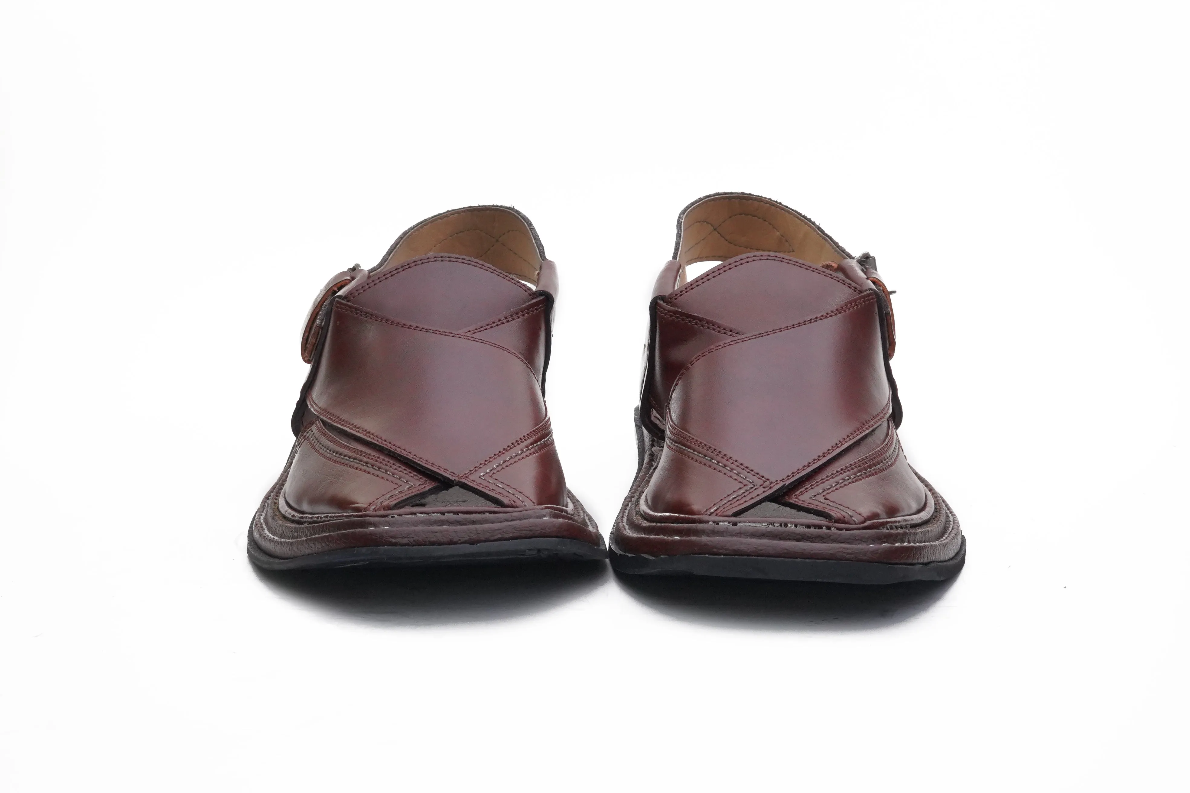 Leather Peshawari Tripple Sole Maroon
