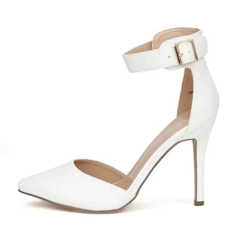 Leather Pointed Toe High Heels