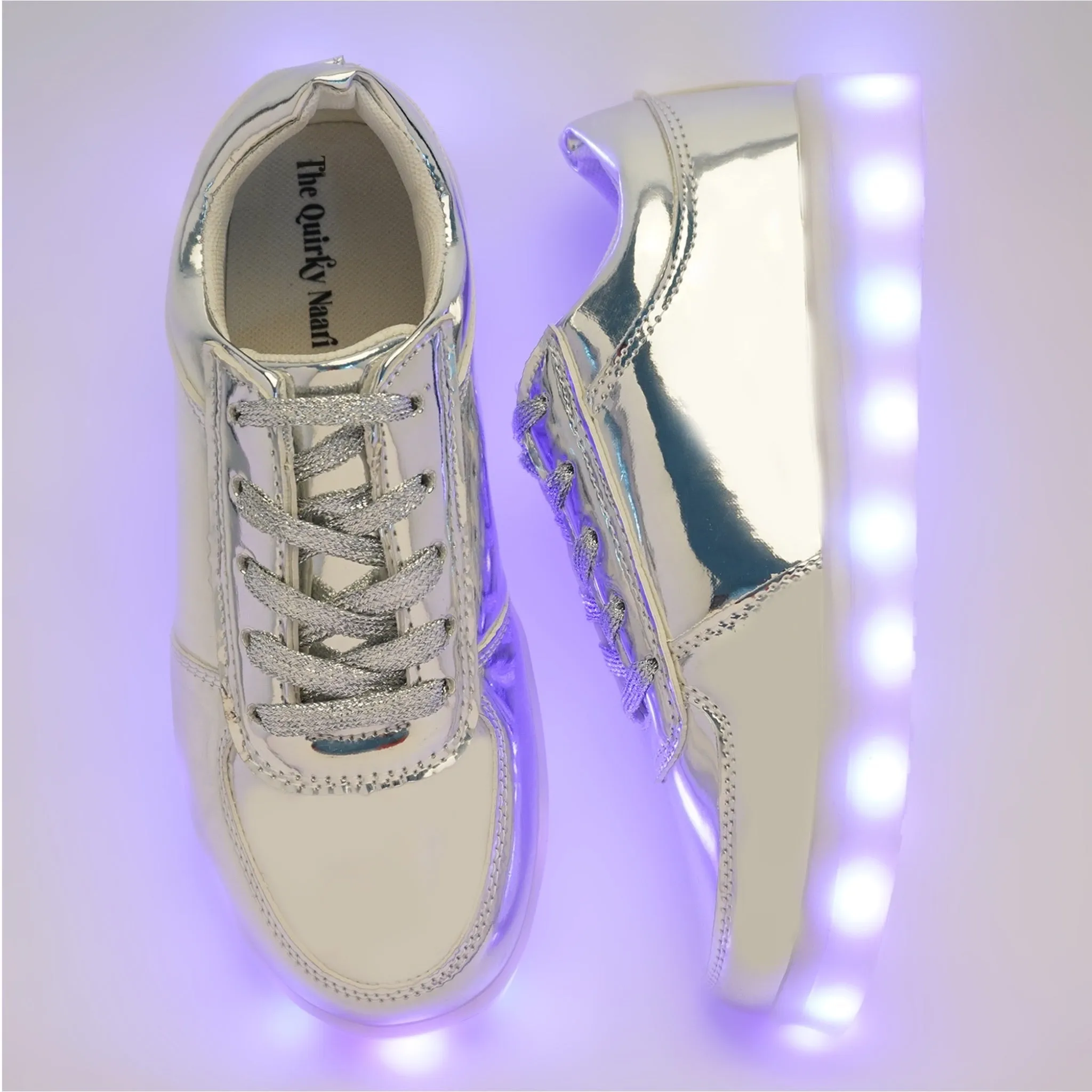 Light Me Up Sneakers - Ankle (Silver)