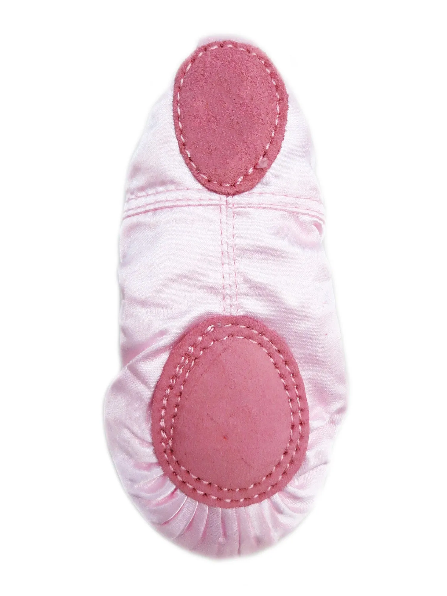 Little Girls Pink Satin Sequin Bow Detail Ballet Shoes 6-10 Toddler