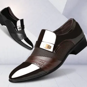 Men's Elegant PU Leather Slip On Lightweight Dress Shoes