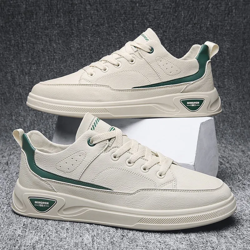 Men's Shoes Sports And Leisure Tide Shoes Autumn Flat Low-top Sneakers Men's Microfiber Leather Surface