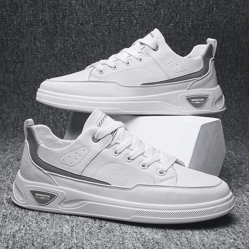 Men's Shoes Sports And Leisure Tide Shoes Autumn Flat Low-top Sneakers Men's Microfiber Leather Surface