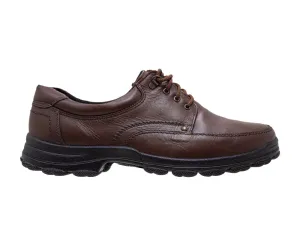 Mens Wide Fit Hebden Brown Leather Lace-up Shoes