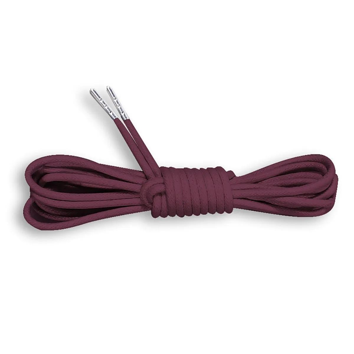 Metal Tipped Round Cotton Waxed Shoelaces