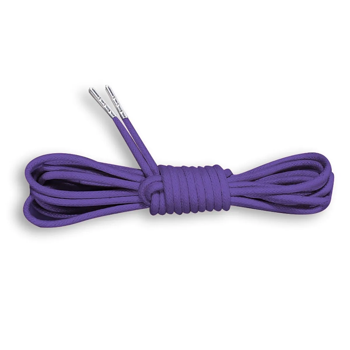 Metal Tipped Round Cotton Waxed Shoelaces
