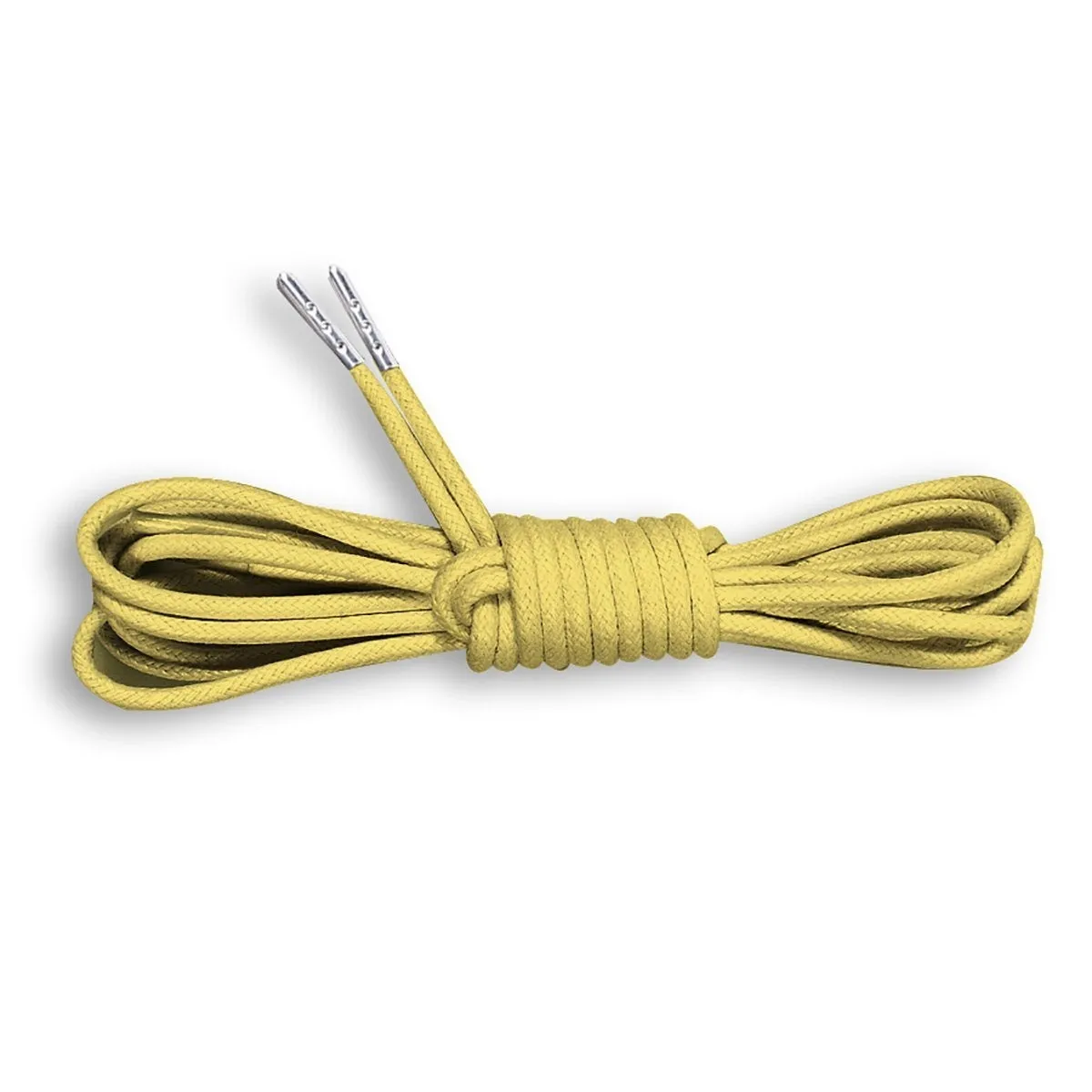 Metal Tipped Round Cotton Waxed Shoelaces