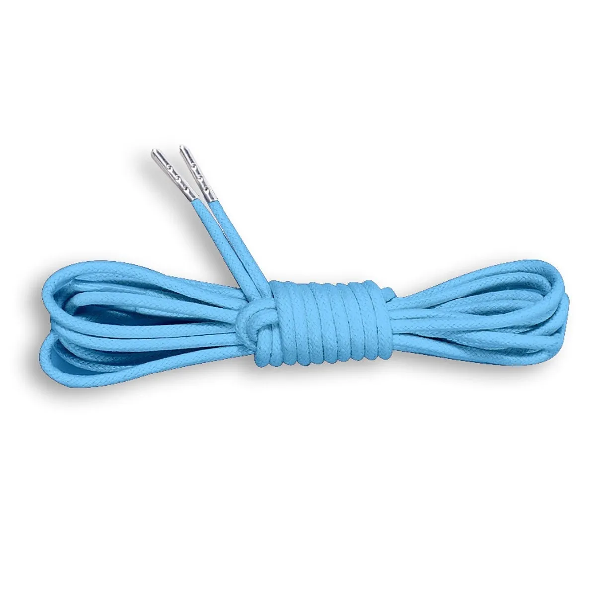 Metal Tipped Round Cotton Waxed Shoelaces