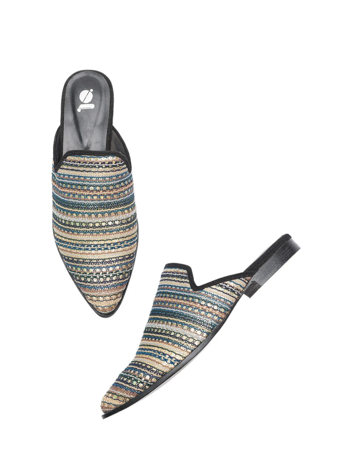 Multicolor Sequin Babouche