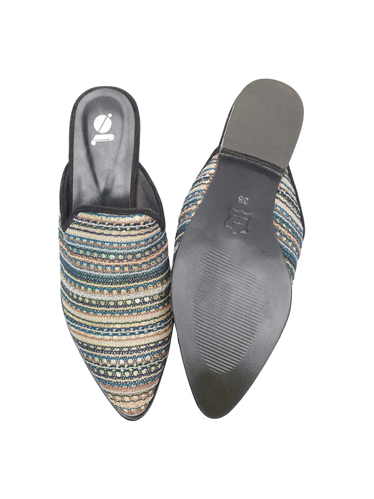 Multicolor Sequin Babouche