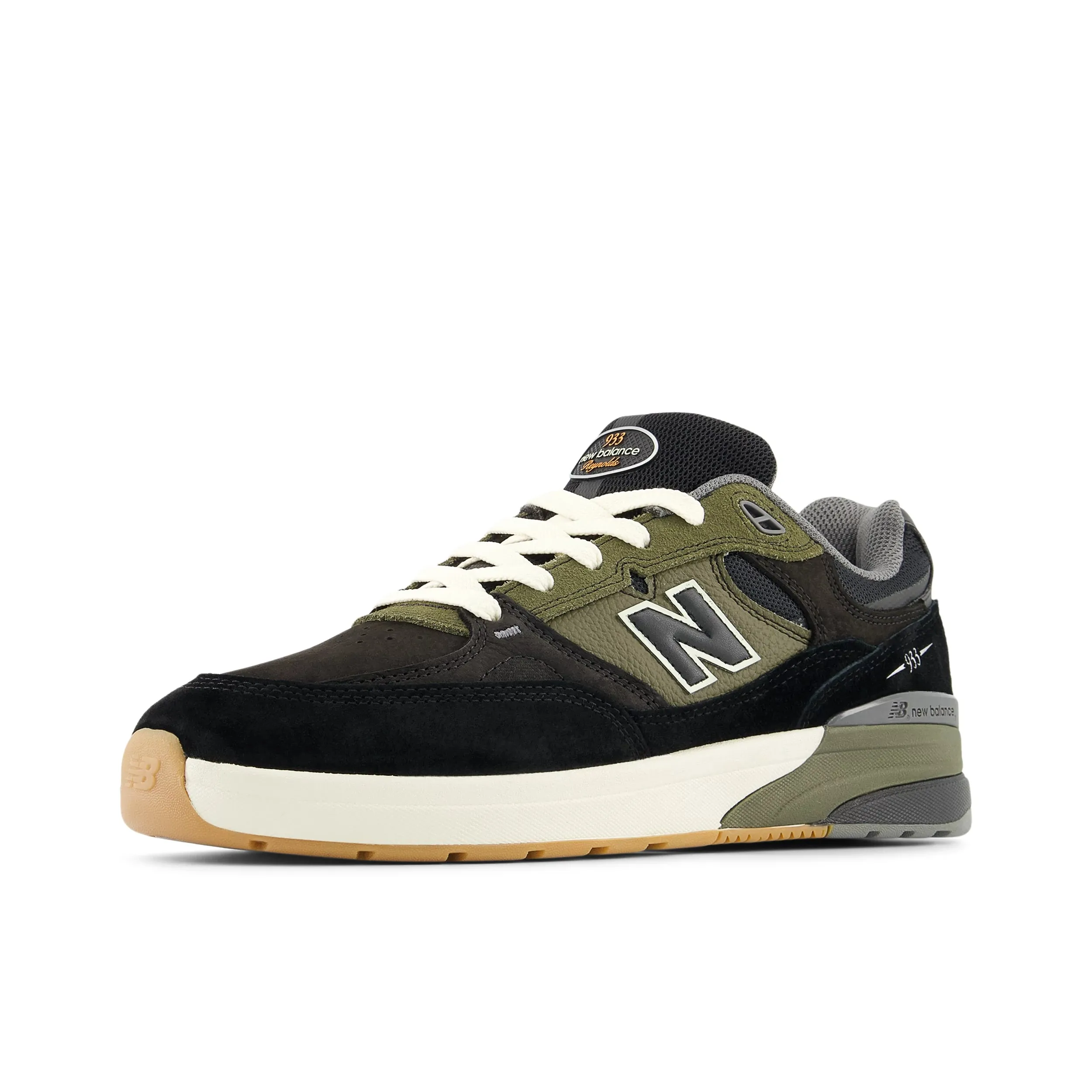 New Balance Numeric Reynolds 933 - Black/Olive Skate Shoe