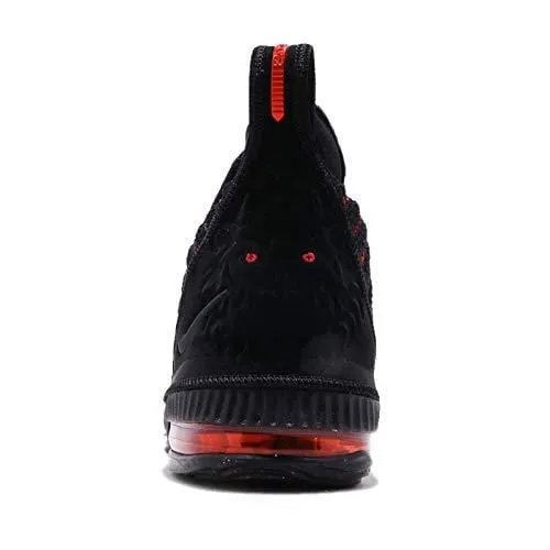 Nike Kids Lebron XVI GS, Black/Black-University RED, Youth Size 7